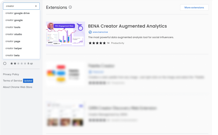 Augmented analysis tool for social influencers.